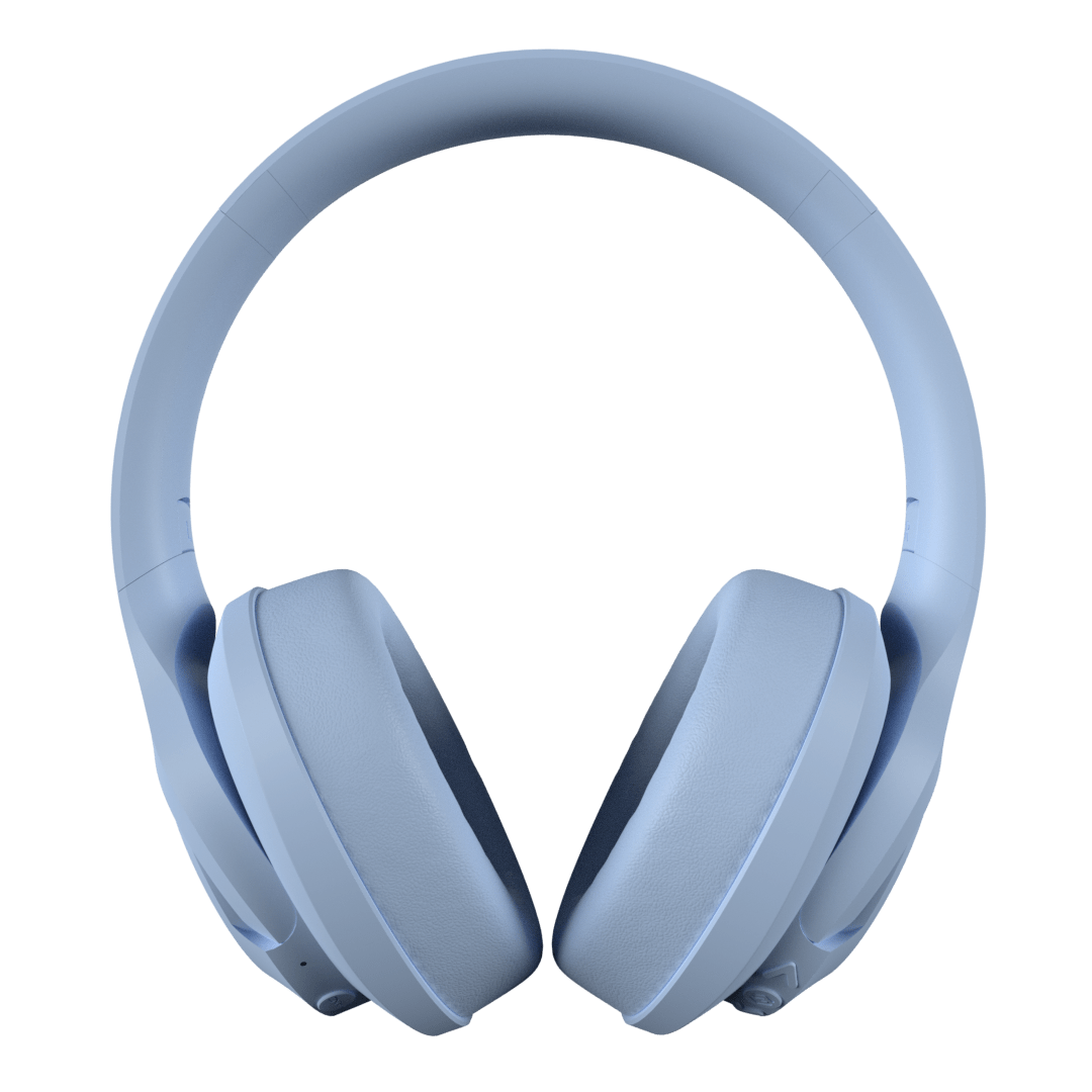 Audífonos inalámbricos Pulse ANC Sky Blue con cancelación de ruido, vista frontal – Sleve Mobile Chile