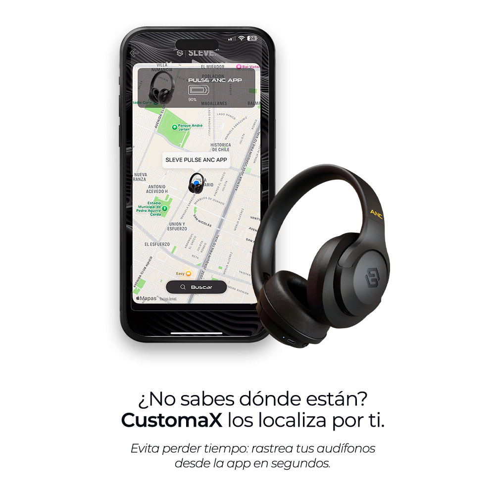 Audífonos inalámbricos Pulse ANC con cancelación de ruido, rastreables – Sleve Mobile Chile