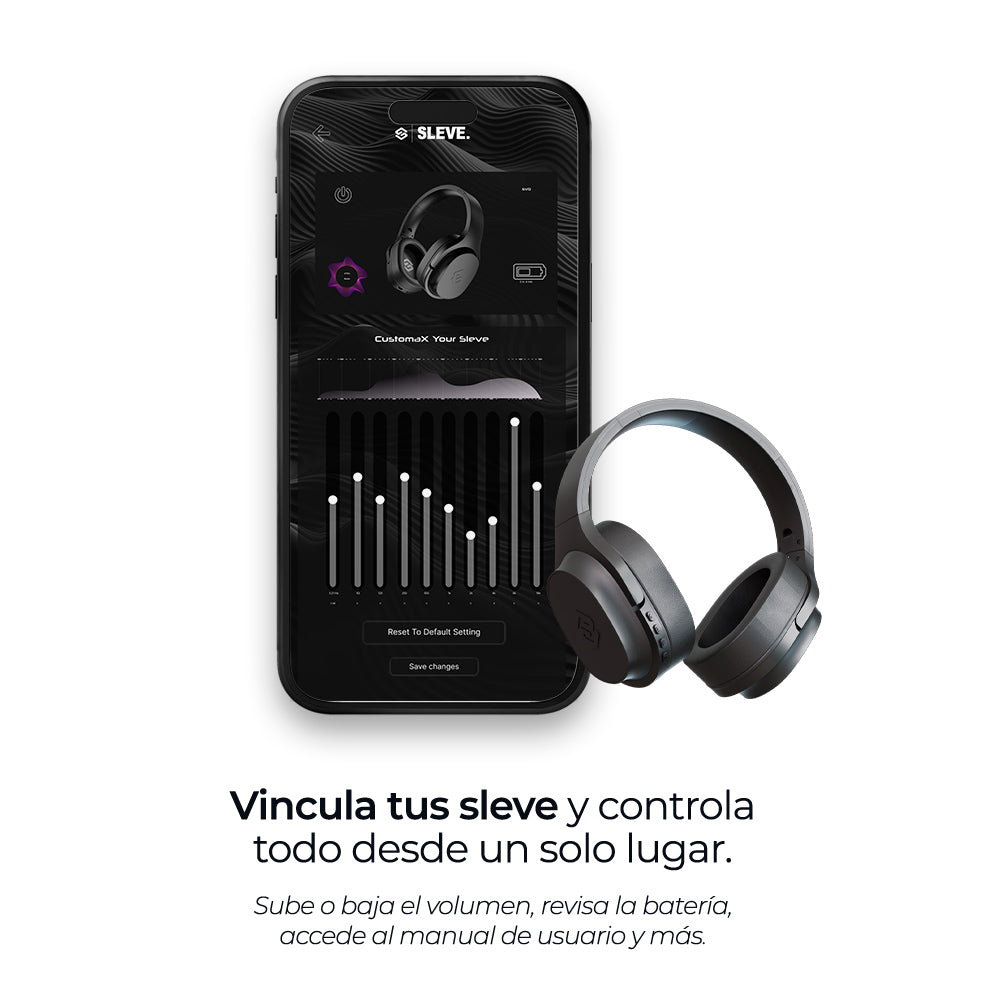 Audífonos inalámbricos Rocklink Black, ecualizador – Sleve Mobile Chile