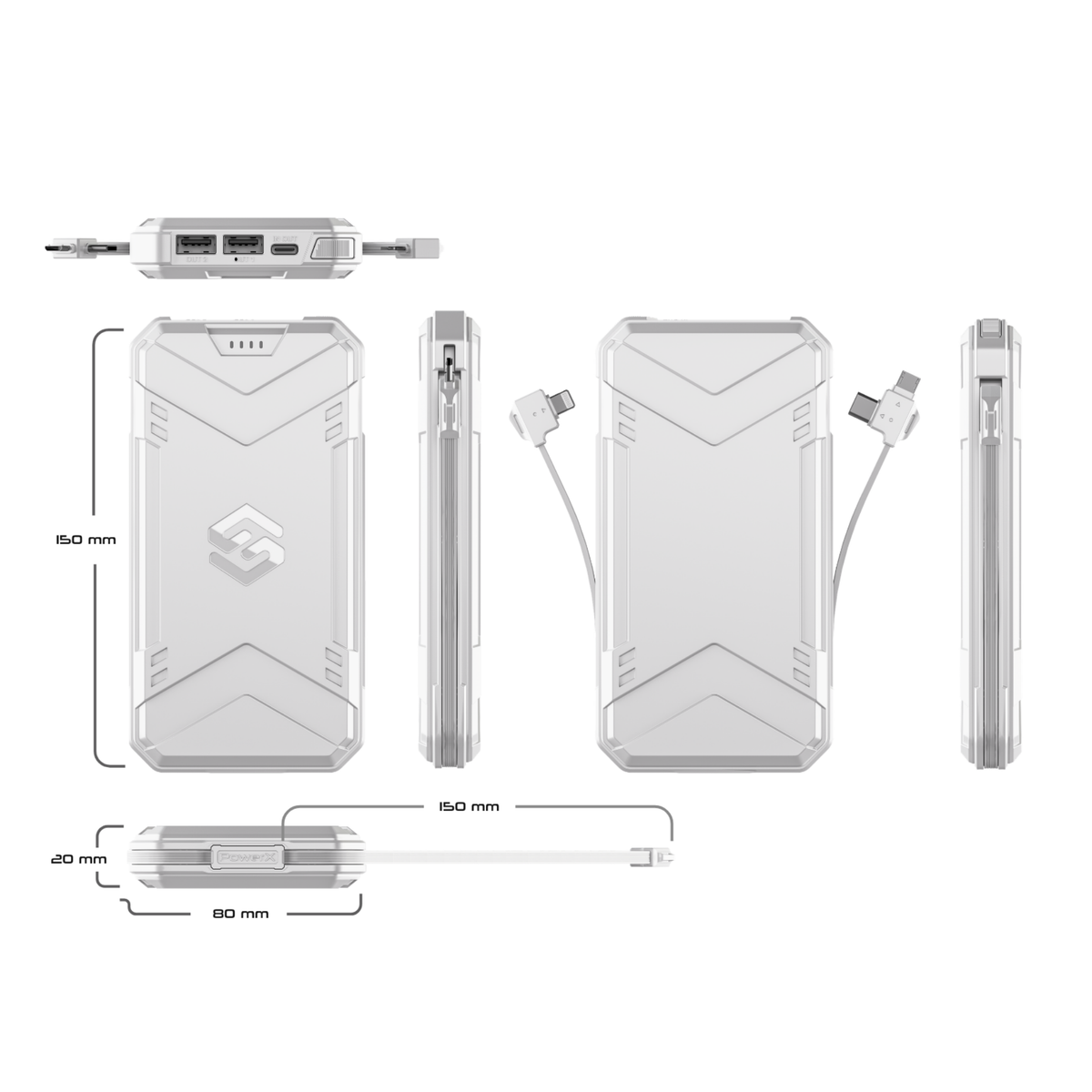 Power X 10.000 Mah White