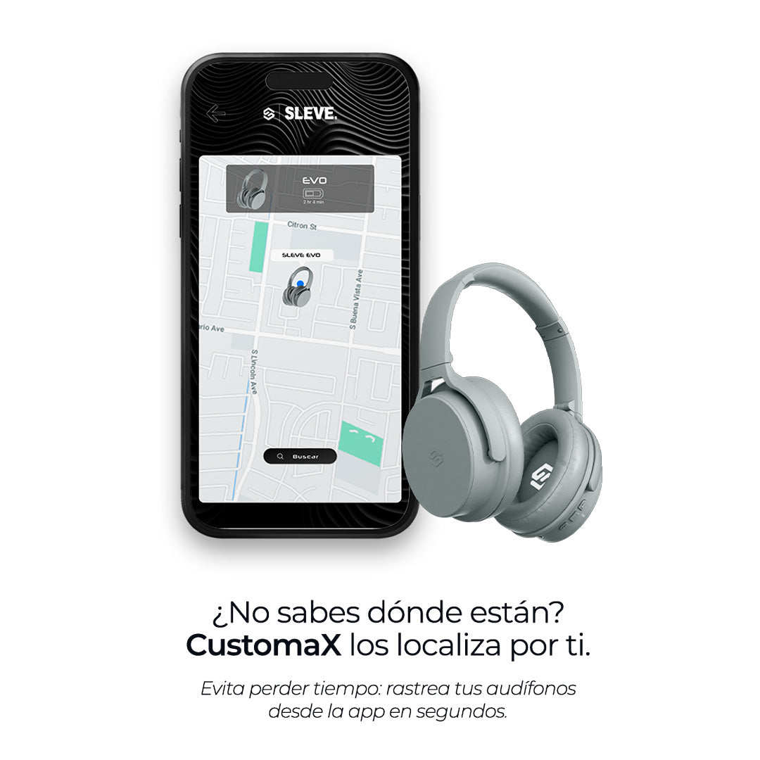 Audífonos inalámbricos Evo Silver con cancelación de ruido pasiva, rasterables – Sleve Mobile Chile