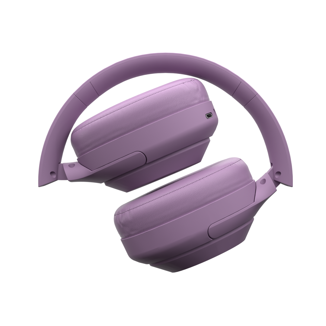 Audífonos inalámbricos One Violet, vista plegados – Sleve Mobile Chile
