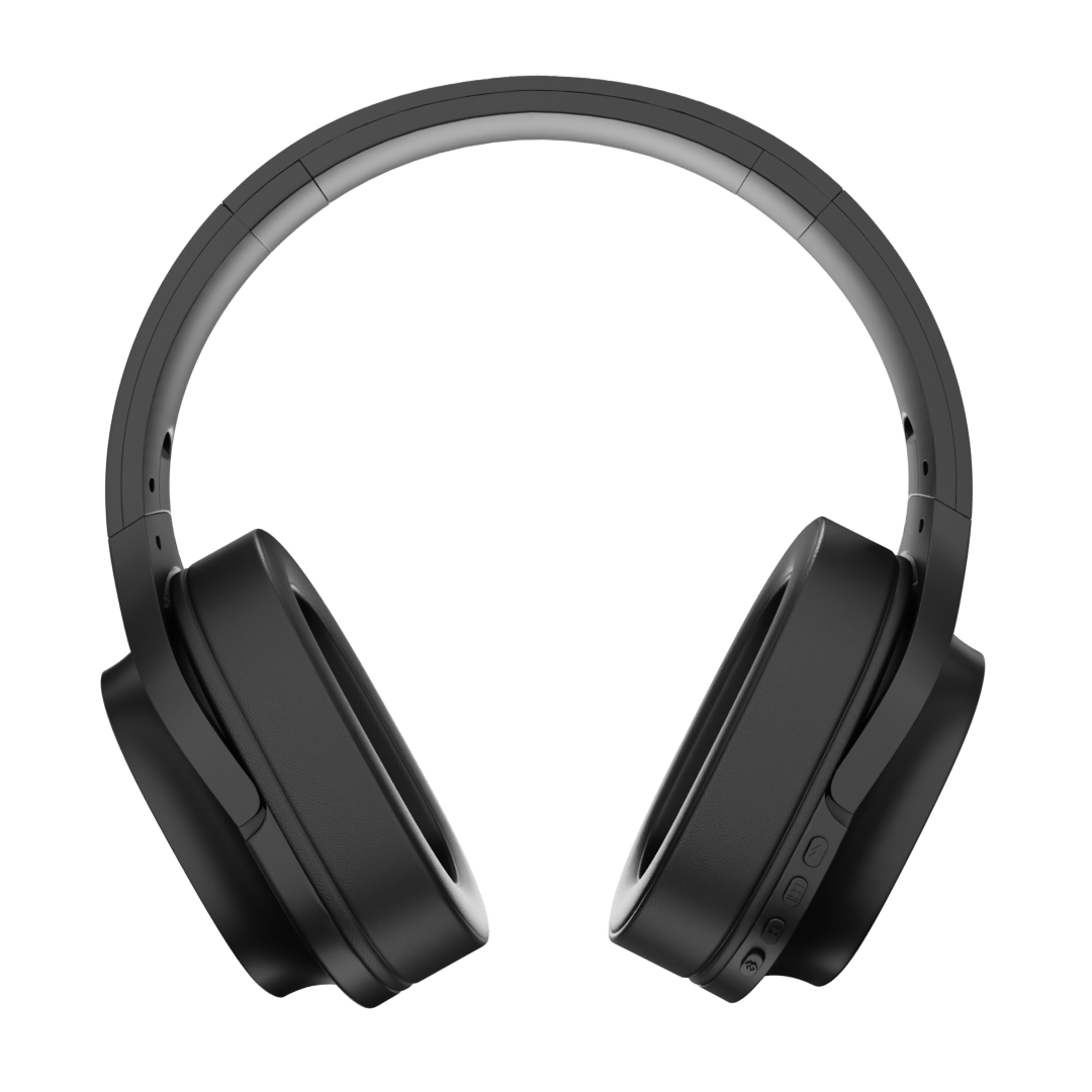 Audífonos inalámbricos Rocklink Black, vista Frontal – Sleve Mobile Chile