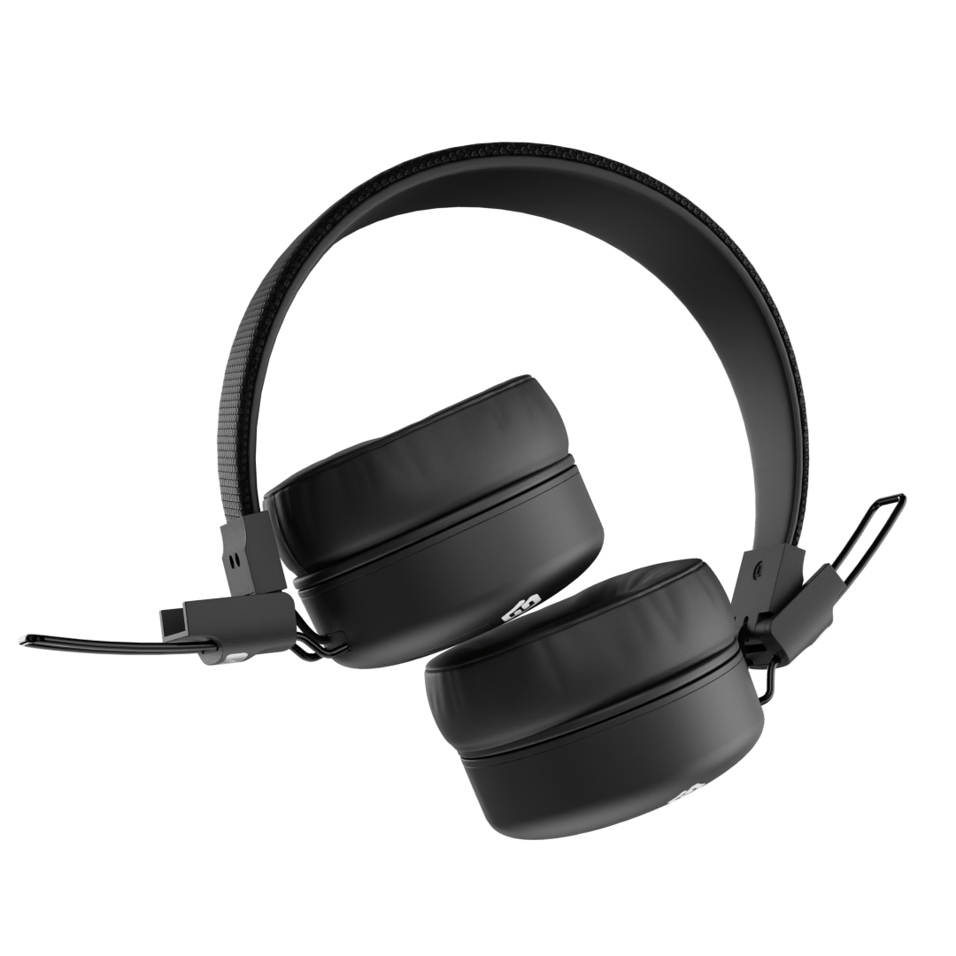 Audífonos inalámbricos Studio Black, vista plegados – Sleve Mobile Chile
