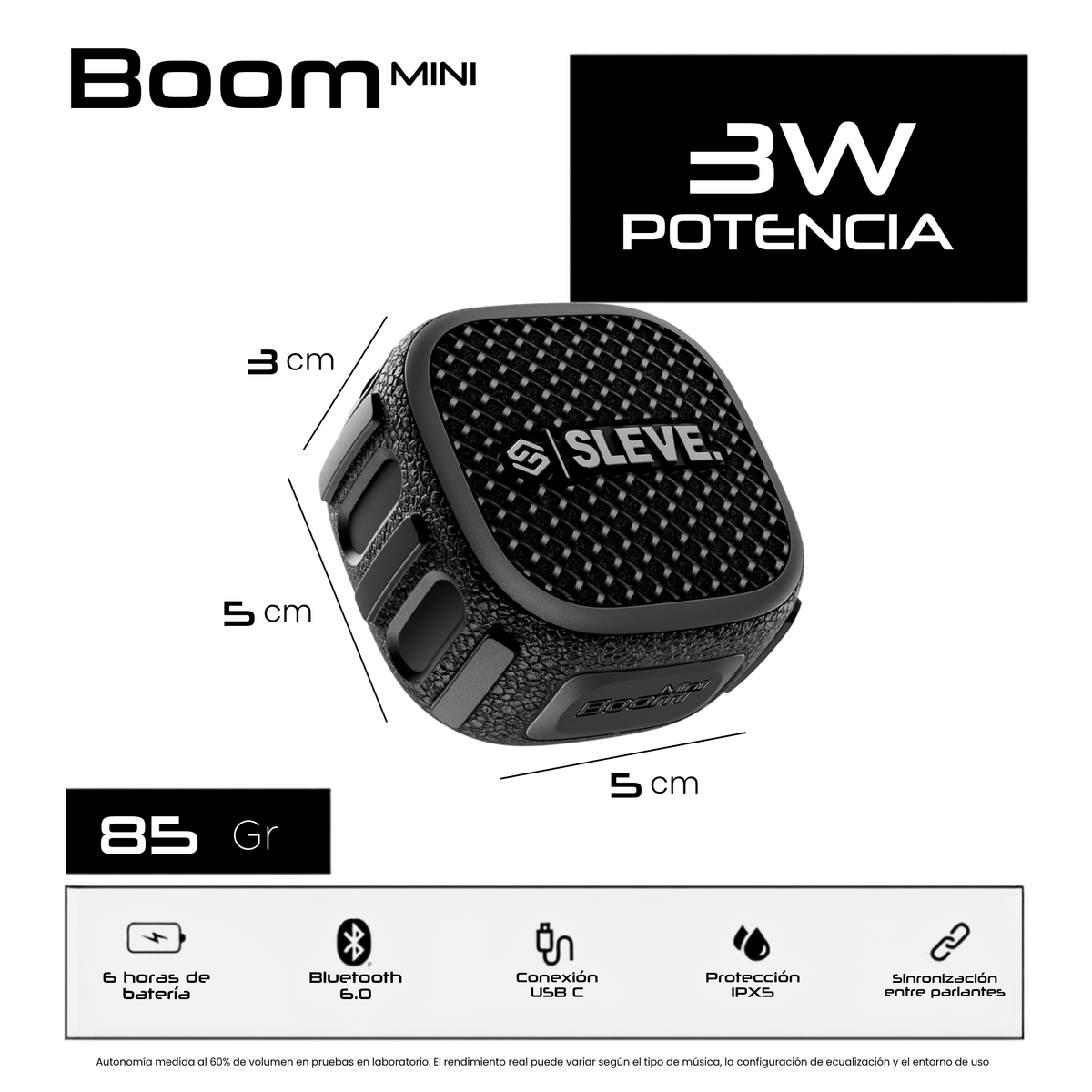 Parlante Bluetooth Sleve Boom Mini