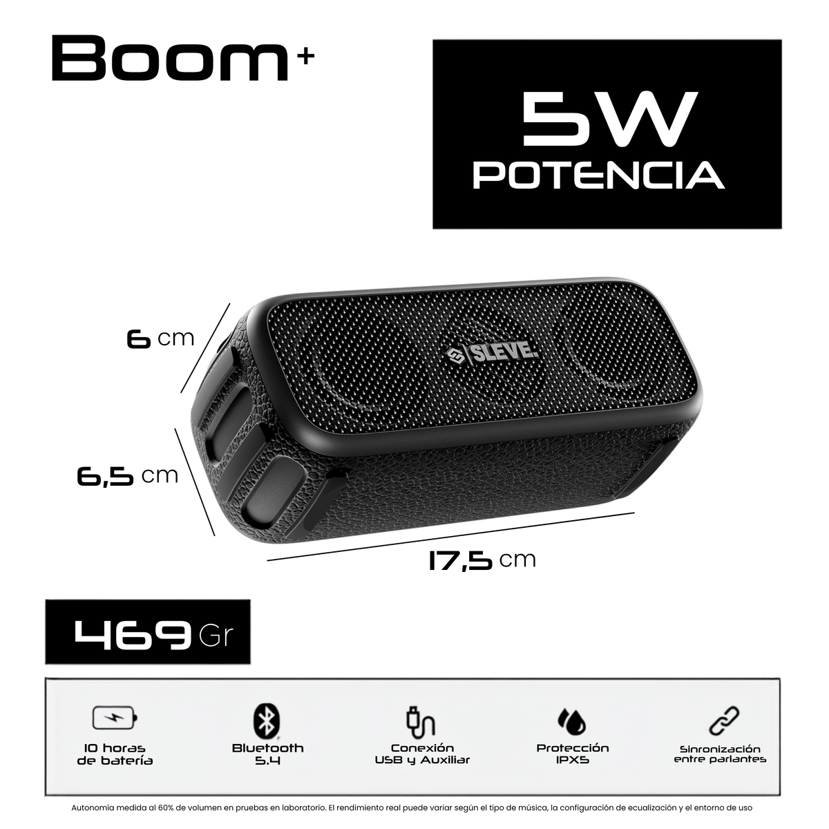 Parlante Bluetooth Sleve Boom +
